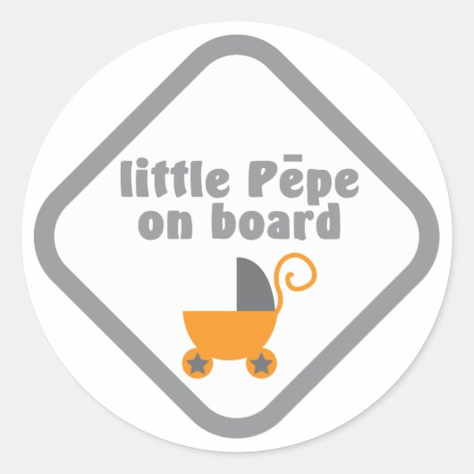 Kleine Pepe (Maori baby) an Bord Runder Aufkleber (Vorderseite)