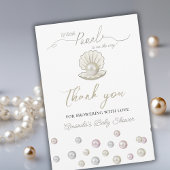 Kleine Perle unter der Perlkerndusche Dankeskarte