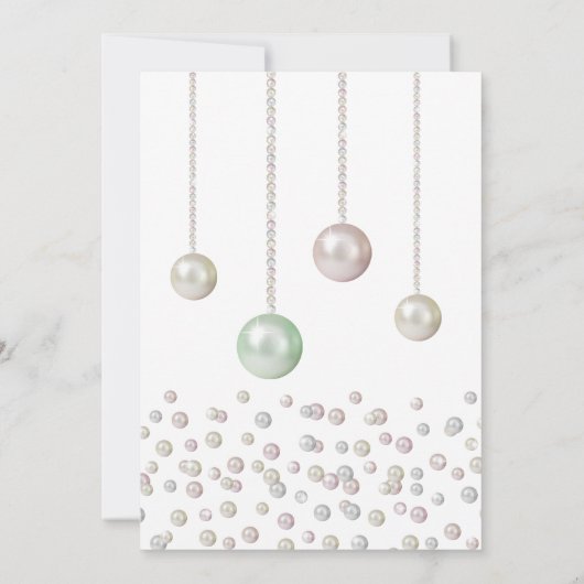 Kleine Perle unter der Perlkerndusche Einladung (Rückseite)