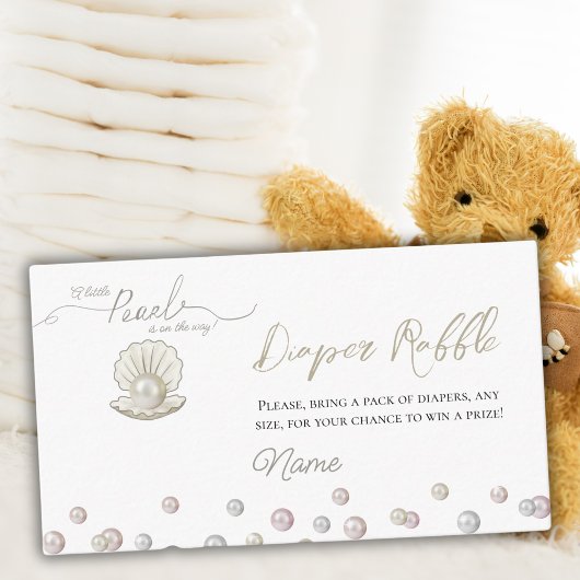 Kleine Perle unter der Sea Baby Shower Windspielge Begleitkarte