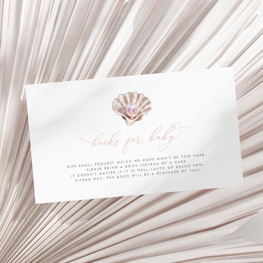Kleine Perlenbücher für Babydusche Begleitkarte