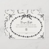 Kleine Perlencoquette-Buchse für Windeln Einlage Begleitkarte (Vorne/Hinten)