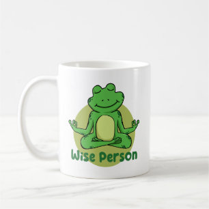 Kleine Person Kawaii lustigen Frosch machen Yoga P Kaffeetasse