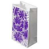 Kleine, Personalisierte, Lila Geschenktasche Kleine Geschenktüte (Rückseite Schrägansicht)