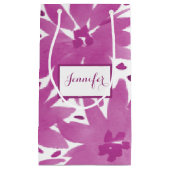 Kleine Personalisierte, rosa Geschenktasche Geschenktüte (Vorderseite)