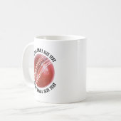 Kleine personalisierte Text Cricket Kugel 330g Cus Kaffeetasse (Vorderseite Links)