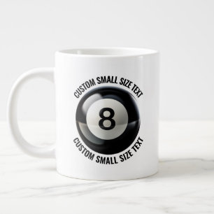 Kleine personalisierte Text-Pool 8 Ball auf Bestel Jumbo-Tasse