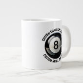 Kleine personalisierte Text-Pool 8 Kugel individue Jumbo-Tasse (Vorderseite Rechts)