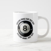 Kleine personalisierte Text-Pool 8 Kugel individue Jumbo-Tasse (Rechts)