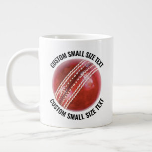 Kleine personalisierte Text-Riesen-Cricket-Tasse Jumbo-Tasse