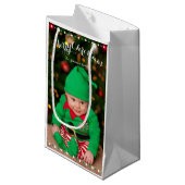 Kleine Personalisierte Weihnachtsgeschenktaschen Geschenktüte (Vorderseite Schrägansicht)