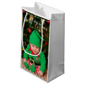 Kleine Personalisierte Weihnachtsgeschenktaschen Kleine Geschenktüte (Rückseite Schrägansicht)