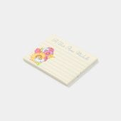 Kleine Personalisierte Wildblumen Post IT Notes Post-it Klebezettel (angewinkelt)