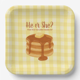 Kleine Pfannkuchen-Brunch-Thema Geschlecht Enthüll Pappteller