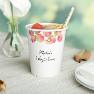 Kleine Pfirsich-Baby-Party  Pappbecher