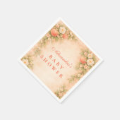 Kleine Pfirsich-Baby-Party Serviette (Ecke)