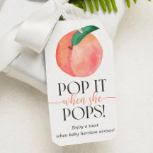 Kleine Pfirsich-Pop-It-Geschenkanhänger