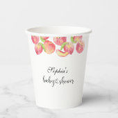 Kleine Pfirsichbaby-Dusche Pappbecher (Vorderseite)