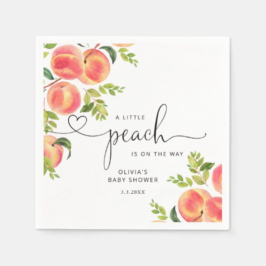 Kleine Pfirsichbrause Serviette (Vorderseite)