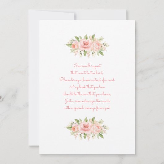 Kleine Pfirsichdusche Einladung (Rückseite)