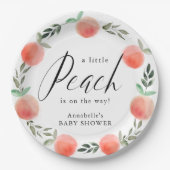 Kleine Pfirsichfarben-Badewanne Kinderdusche Pappteller (Vorderseite)