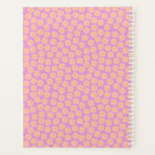 Kleine Pfirsichfarben-Blume auf rosa Planer (Rückseite)