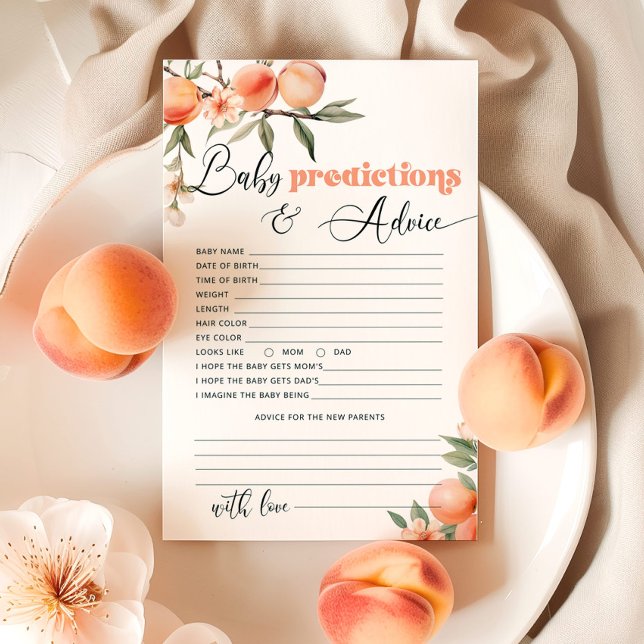 Kleine Pfirsichprognosen und Ratenkarte (Von Creator hochgeladen)