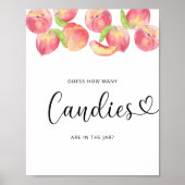 Kleine Pfirsichrätchen, wie viele Bonbons Poster (Vorne)