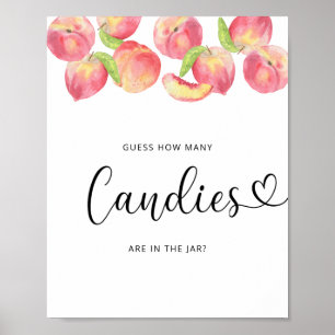 Kleine Pfirsichrätchen, wie viele Bonbons Poster