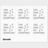 Kleine Pfoten, große Abenteuer Quadratischer Aufkleber (Blatt)