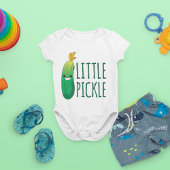 Kleine Pickle Niedlich-Grüne Pickle Baby Strampler