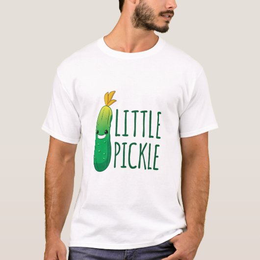 Kleine Pickle Niedliche grüne Pickle mit Sonnenbri T-Shirt (Vorderseite)