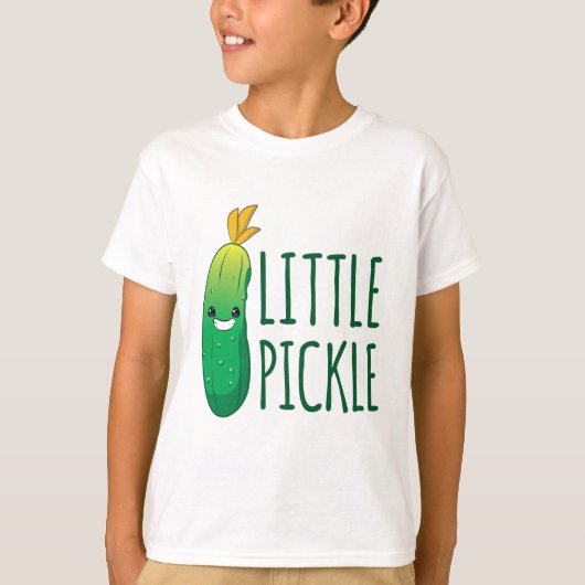 Kleine Pickle Niedliche grüne Pickle mit Sonnenbri T-Shirt (Vorderseite)