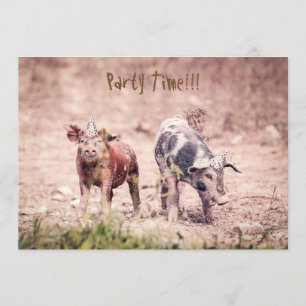 Kleine Piggy Party Einladung