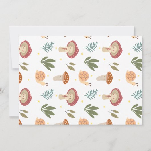 Kleine Pilzdusche Einladung (Rückseite)