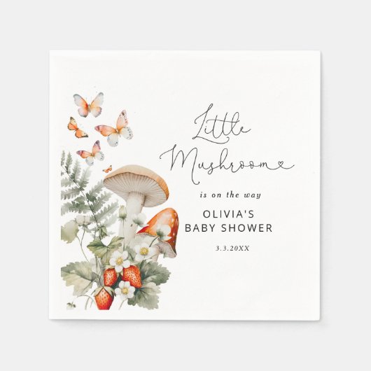 Kleine Pilzdusche fallen Serviette (Vorderseite)