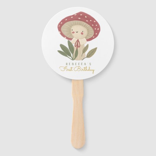 Kleine Pilze Geburtstagsgeschenke Tags Fächer (Vorderseite)