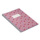 Kleine Pilze (rosa) Notebook Notizblock (Rechte Seite)