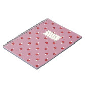 Kleine Pilze (rosa) Notebook Notizblock (Linke Seite)