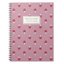 Kleine Pilze (rosa) Notebook