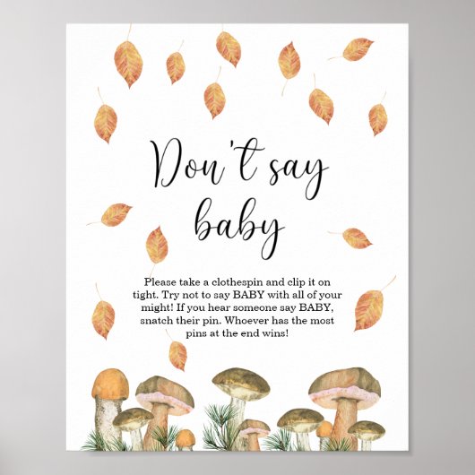 Kleine Pilzflora - Sagen Sie nicht, Baby Poster (Vorne)