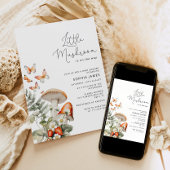 Kleine Pilzspülung mit minimaler Babydusche Einladung