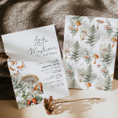 Kleine Pilzspülung mit minimaler Babydusche Einladung