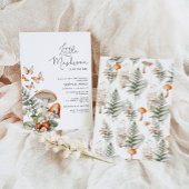 Kleine Pilzspülung mit minimaler Babydusche Einladung