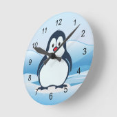 Kleine Pinguin-Design-Uhr Runde Wanduhr (Winkel)