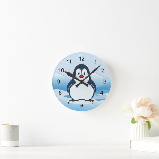 Kleine Pinguin-Design-Uhr Runde Wanduhr (Zuhause)