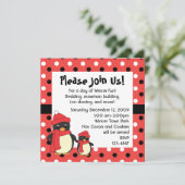 Kleine Pinguine für einen Spaziergang Einladung (Stehend Vorderseite)