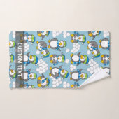 Kleine Pinguine Hintergrund Badhandtuch Set (Handtuch)
