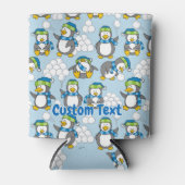 Kleine Pinguine Hintergrund Dosenkühler (Vorderseite)