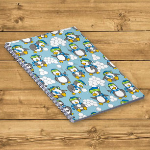 Kleine Pinguine Hintergrund Notizblock